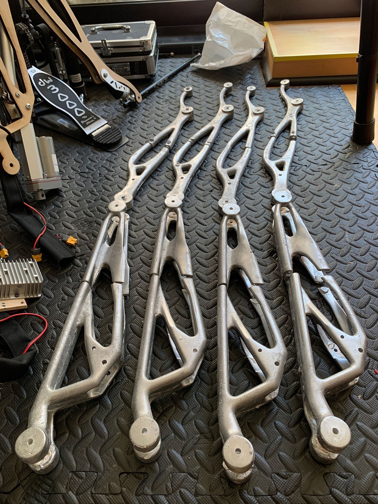 Arms prepared for welding