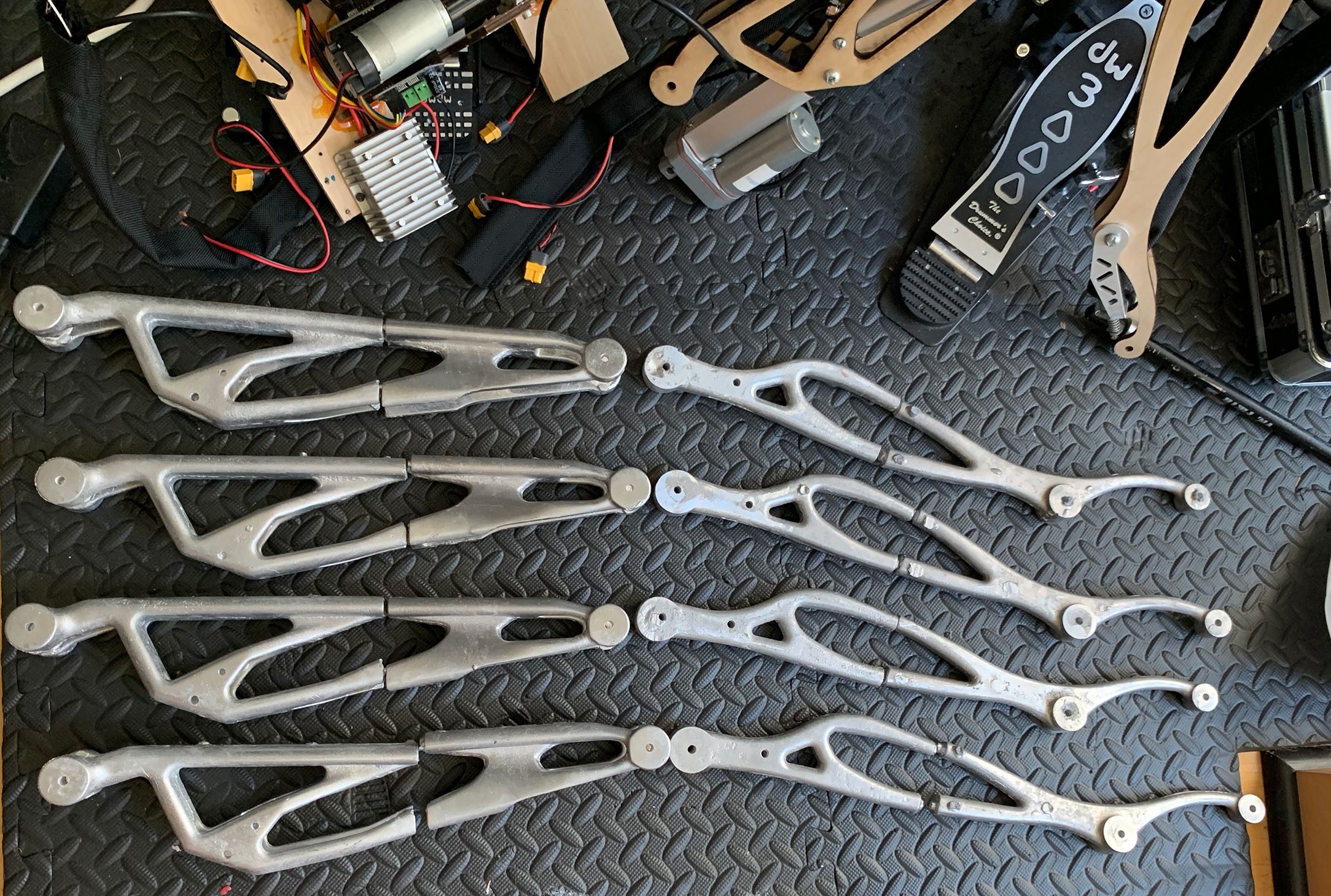 Robot arms top view