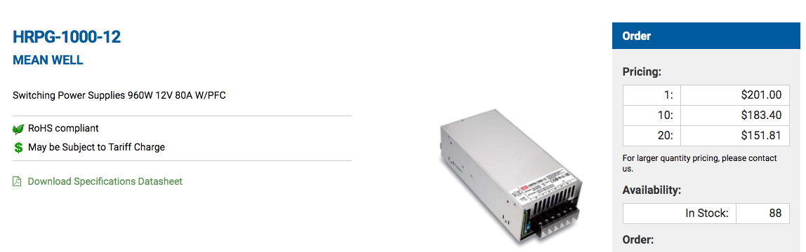 1000 Watt Power Supply